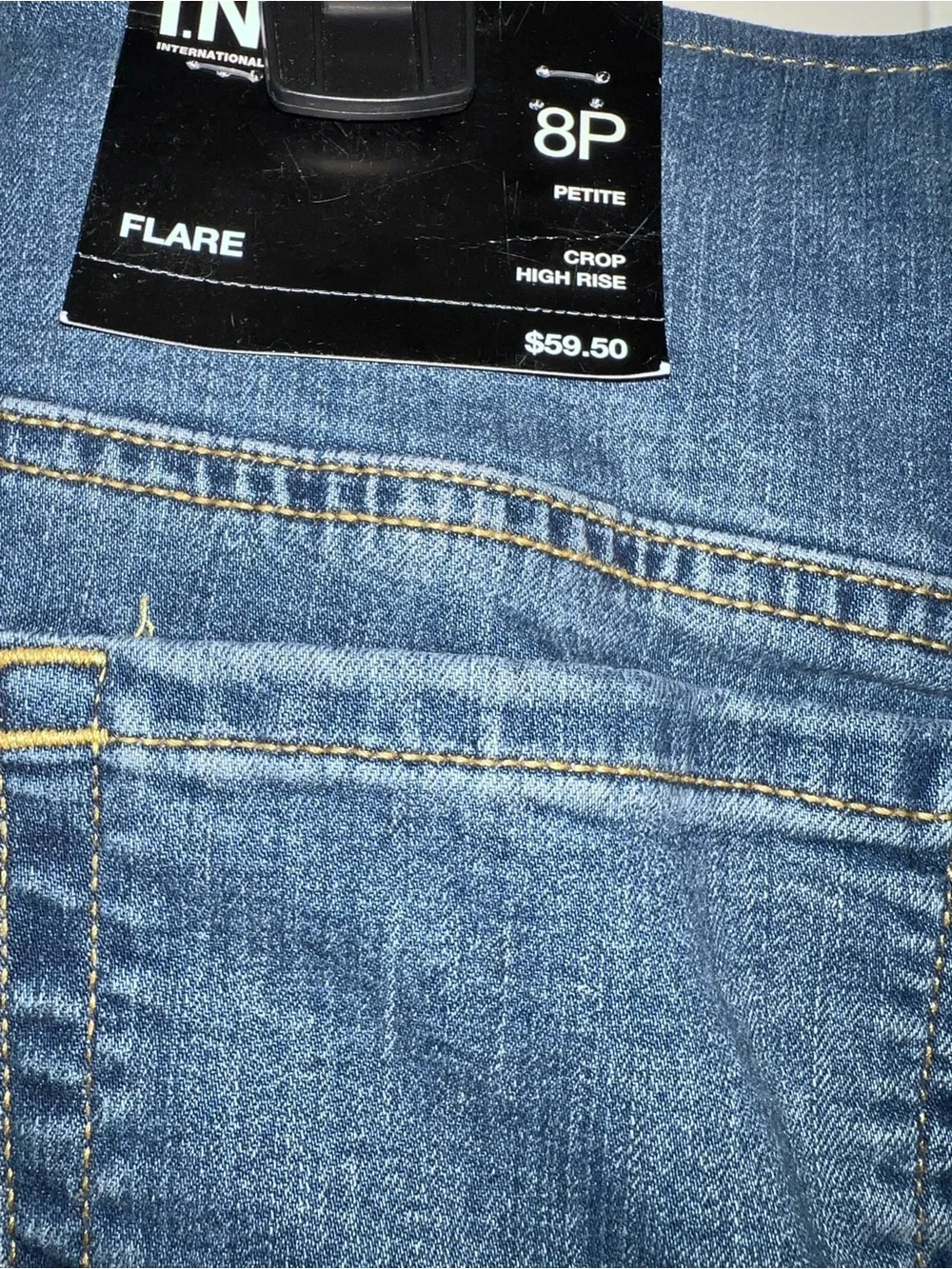 I.N.C. Petite 8 Pull On Women’s Blue Denim Straight Crop NWT